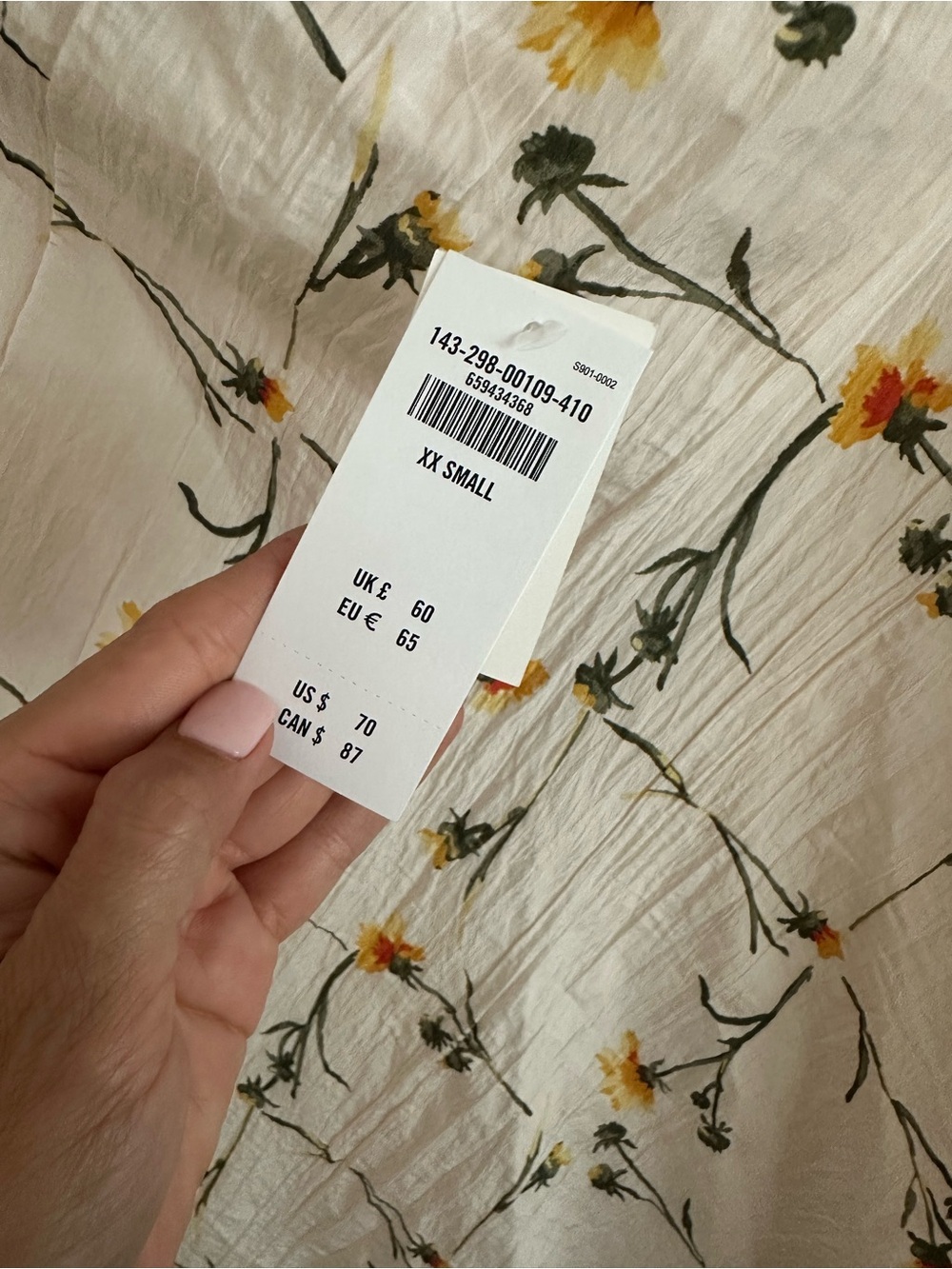 NWT Abercrombie and Fitch Crinkle texture floral print maxi skirt size XX - Picture 3 of 6